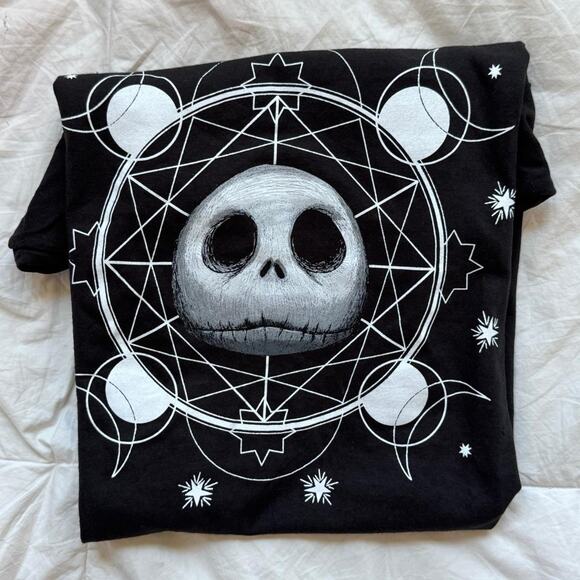 nightmare before Christmas Celestial jack skellington black graphic tee sz m - Picture 5 of 8